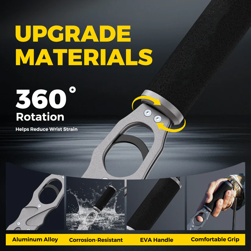 Aluminum Alloy Fish Lip Gripper with Scale – Durable, Lightweight, and Easy to Use for Fishing