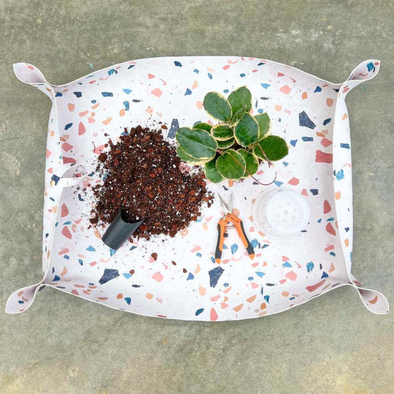 Large Faux Leather Plant Potting Mat – Stylish and Practical Gardening Accessory