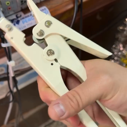 Cable tie guns are used for plastic cable ties.