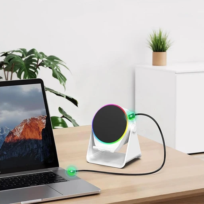 4-in-1 Wireless Bluetooth Speaker with 360° Adjustable Phone Stand