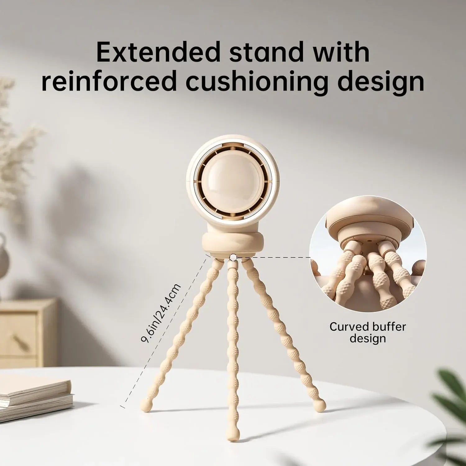 Baby Stroller Fan - Large, Safe Bladeless Fan with Night Light and Rechargeable 4000mAh Battery