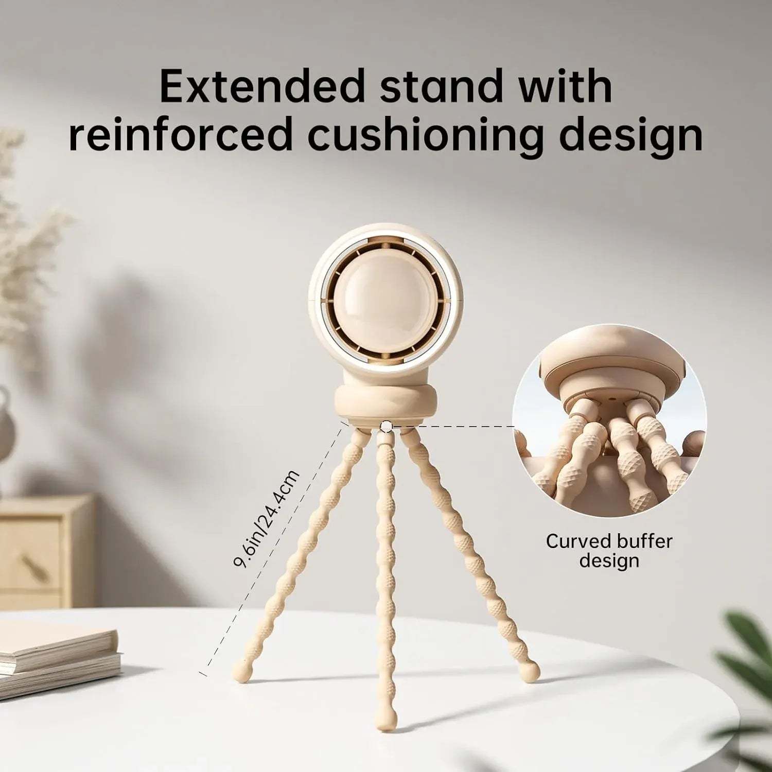 Baby Stroller Fan - Large, Safe Bladeless Fan with Night Light and Rechargeable 4000mAh Battery