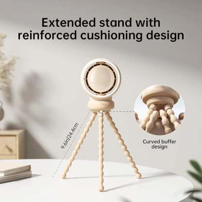 Baby Stroller Fan - Large, Safe Bladeless Fan with Night Light and Rechargeable 4000mAh Battery