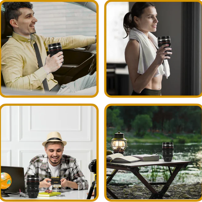 Thermal Mug Camera Lens Coffee Mug – Camera Lens Mug, Fun Photo Coffee Cup