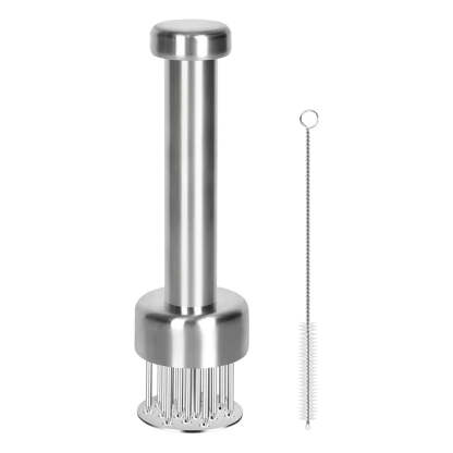 Meat Tenderizer, 304 Stainless Steel with 21 Needle Heads & Retractable Safety Guard