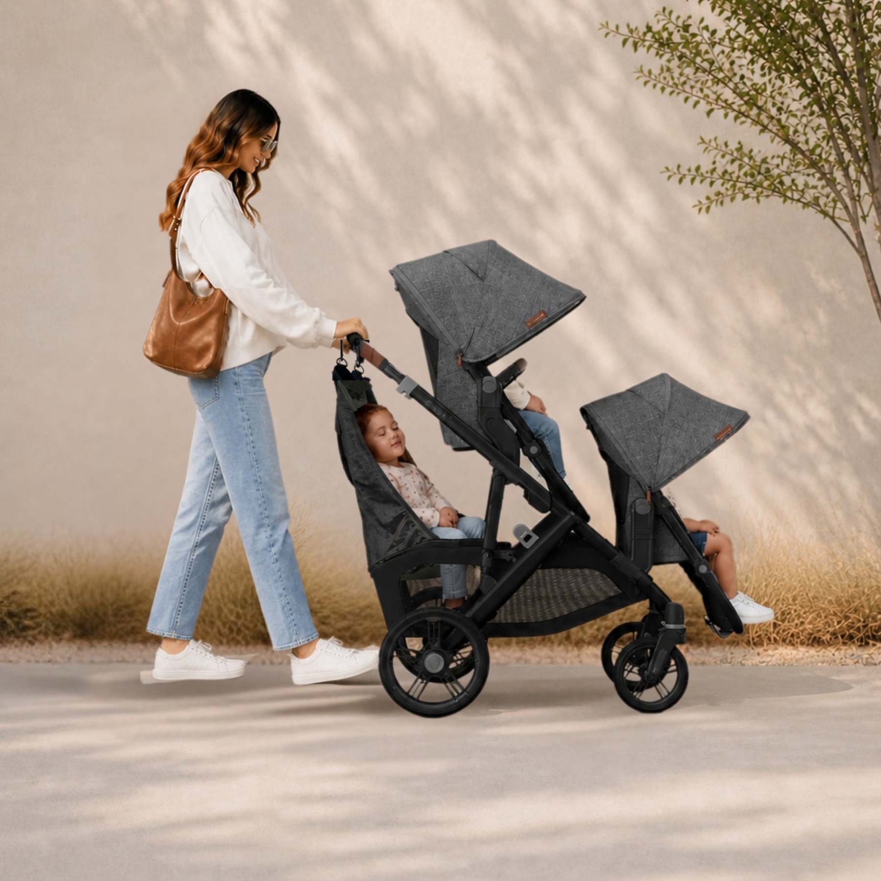 Stroller Extra Seat – Clip-On Second Seat for Toddlers, Unrolls in Seconds