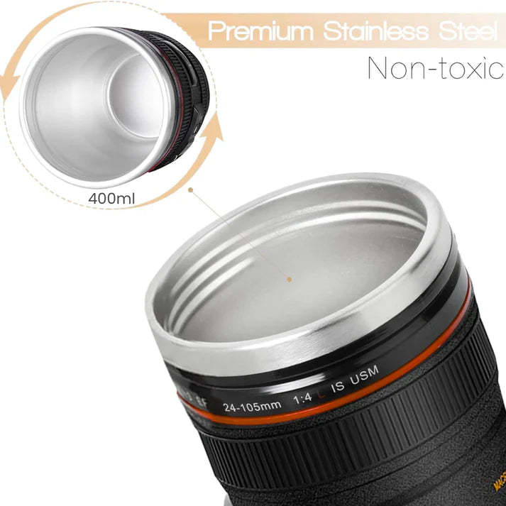 Thermal Mug Camera Lens Coffee Mug – Camera Lens Mug, Fun Photo Coffee Cup