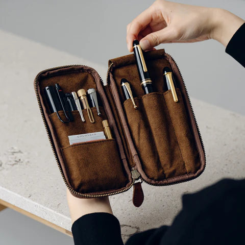 The pen case can be opened 180 degrees.