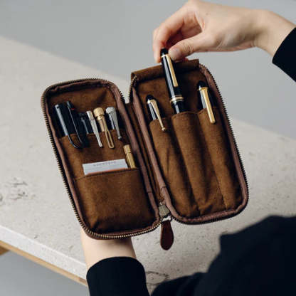 The pen case can be opened 180 degrees.