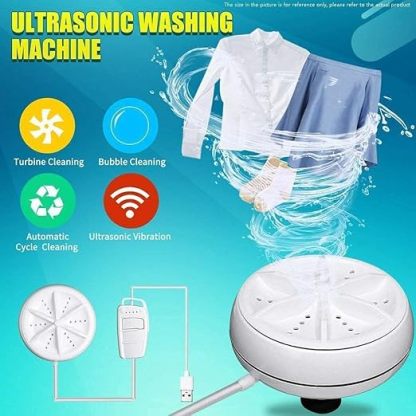 3-in-1 Mini Illuminated Ultrasonic Washing Machine