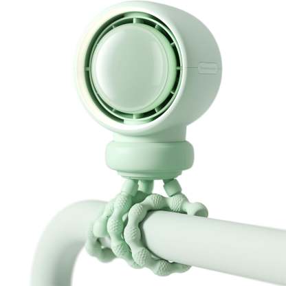 Baby Stroller Fan - Large, Safe Bladeless Fan with Night Light and Rechargeable 4000mAh Battery