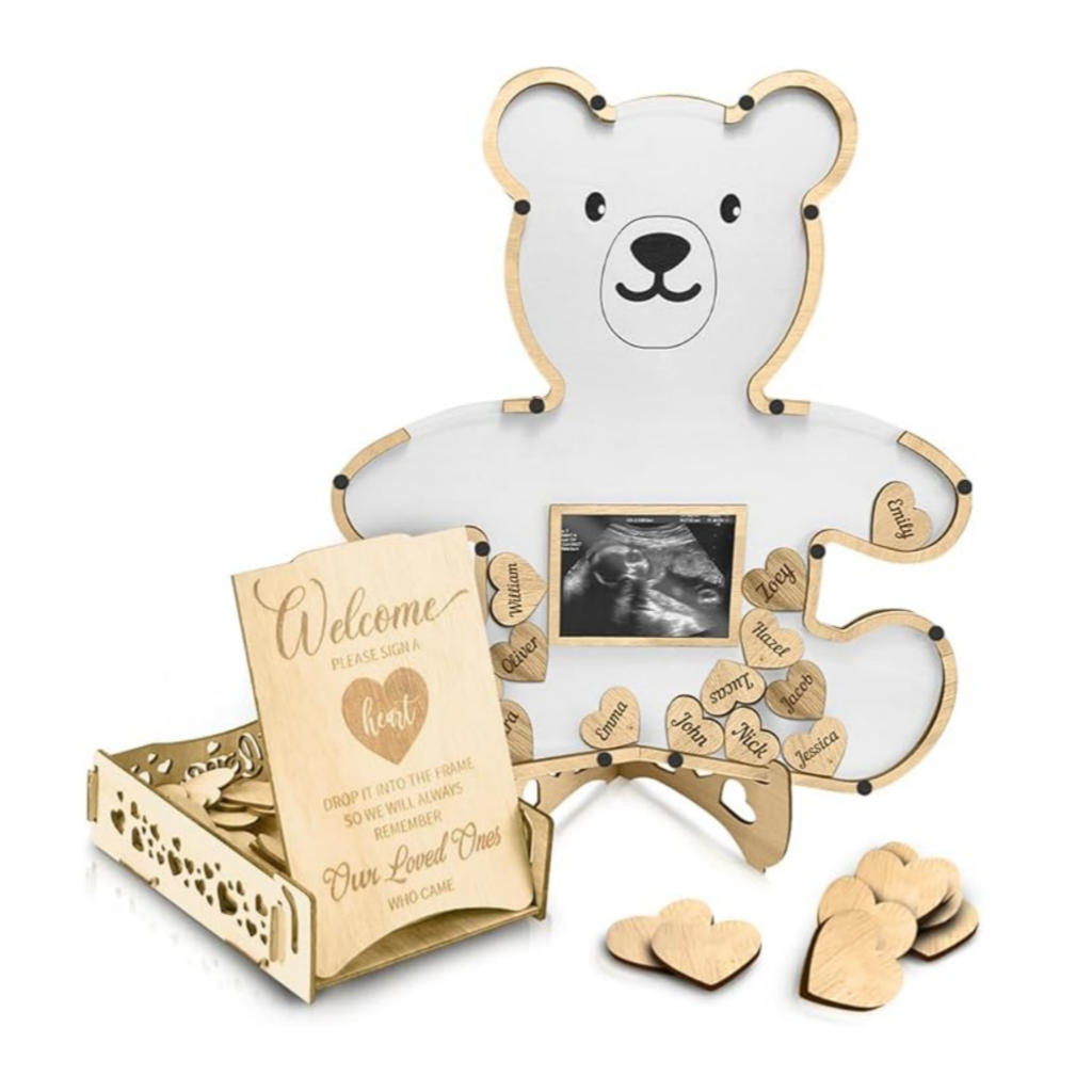 Baby shower and gender-revealing guestbook alternative - Teddy bear