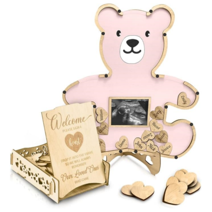 Baby shower and gender-revealing guestbook alternative - Teddy bear