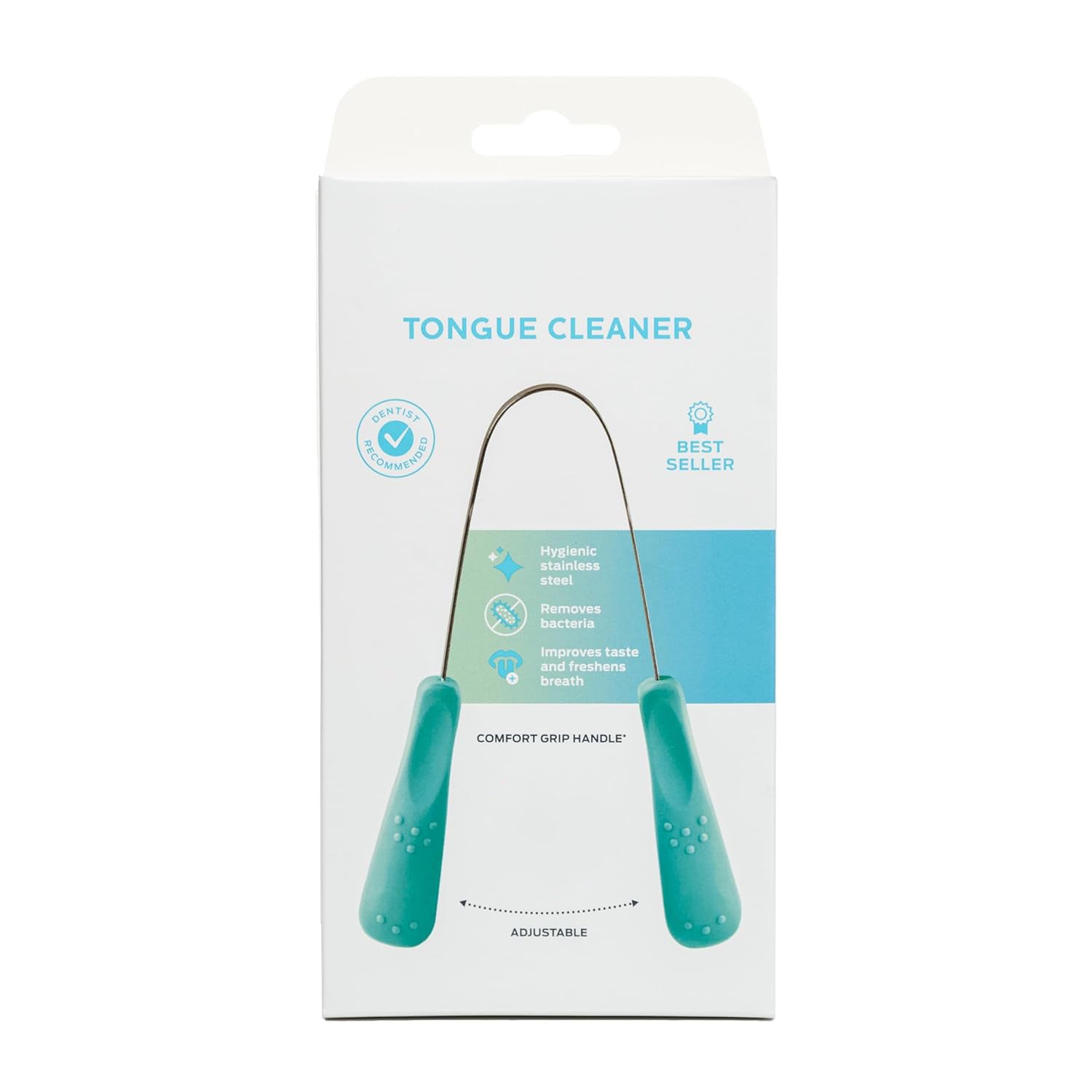 Stainless Steel Tongue Cleaner – Surgical-Grade with Comfort Grip Handle