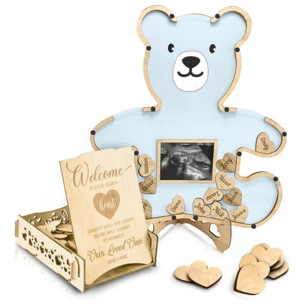 Baby shower and gender-revealing guestbook alternative - Teddy bear