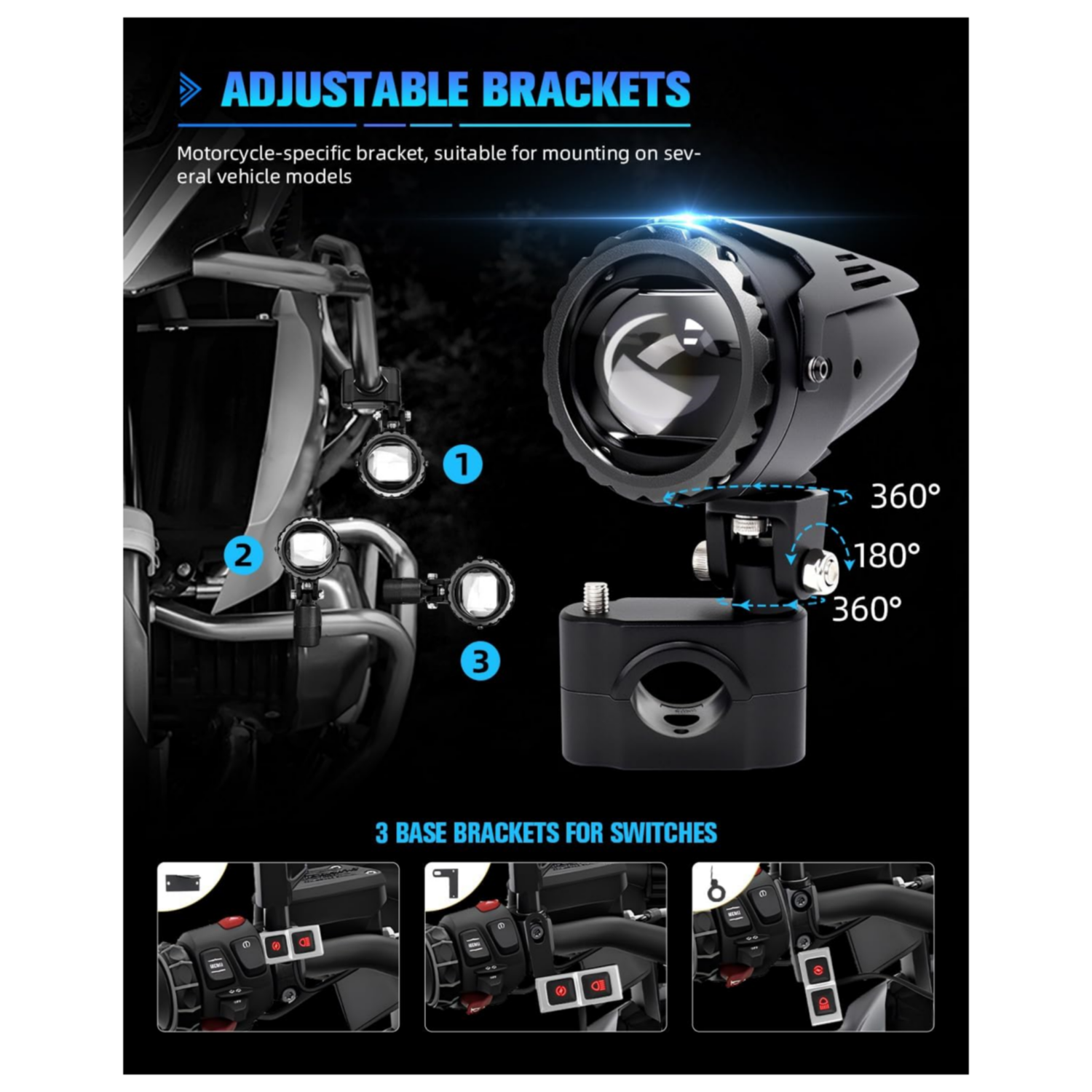 Motorcycle LED fog lights