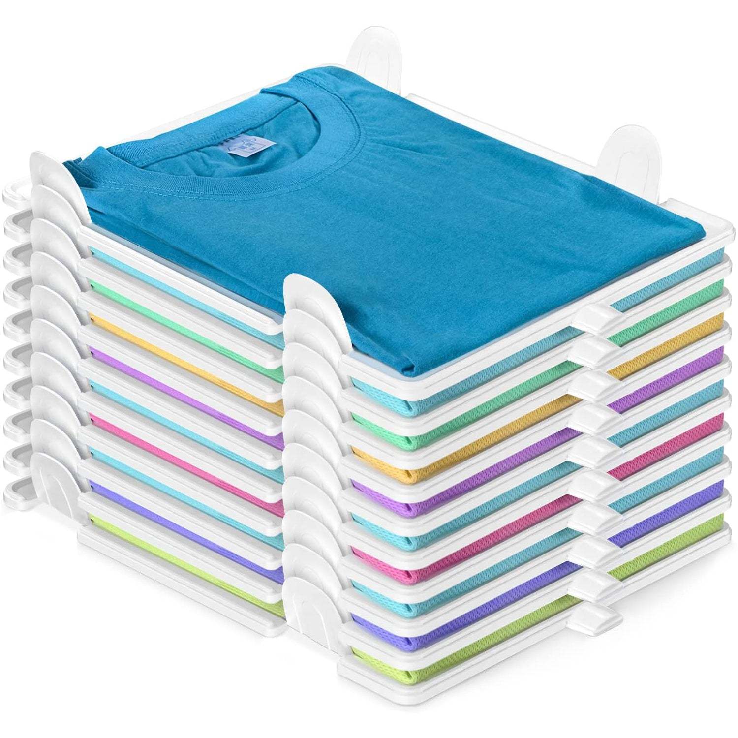 T-Shirt Organizer | Stackable Closet Organizer Rack, Shirt Folder, Eas