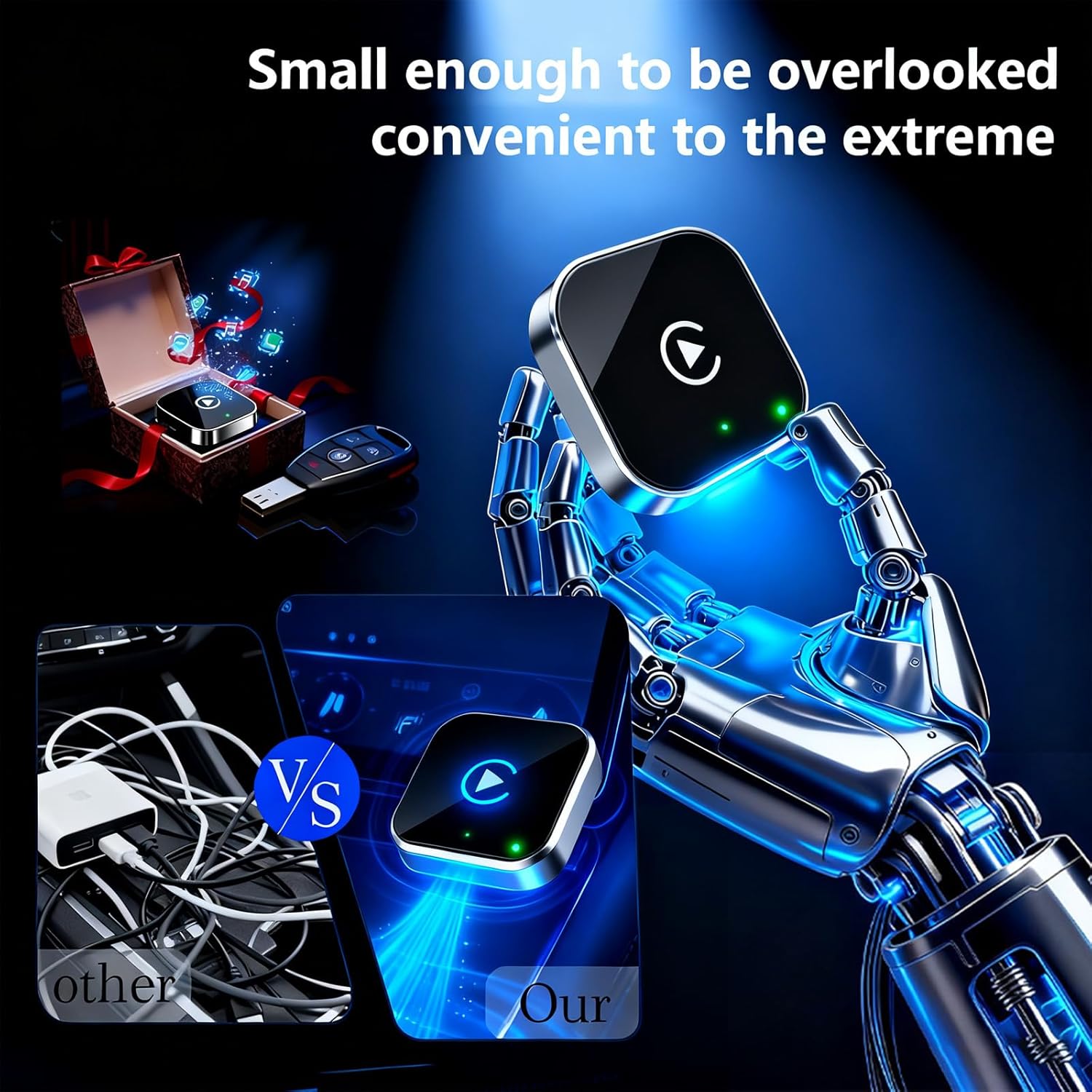 Upgraded Wireless CarPlay Adapter - Fast Auto Connection, Stable Connectivity