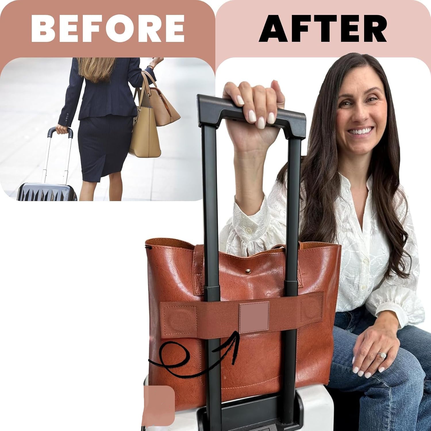 Magnetic Luggage Handle Strap – Hands-Free Travel Bag Attachment