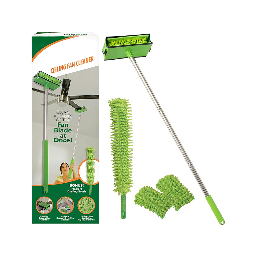 Ceiling fan blade cleaner and dust collector | Telescopic pole