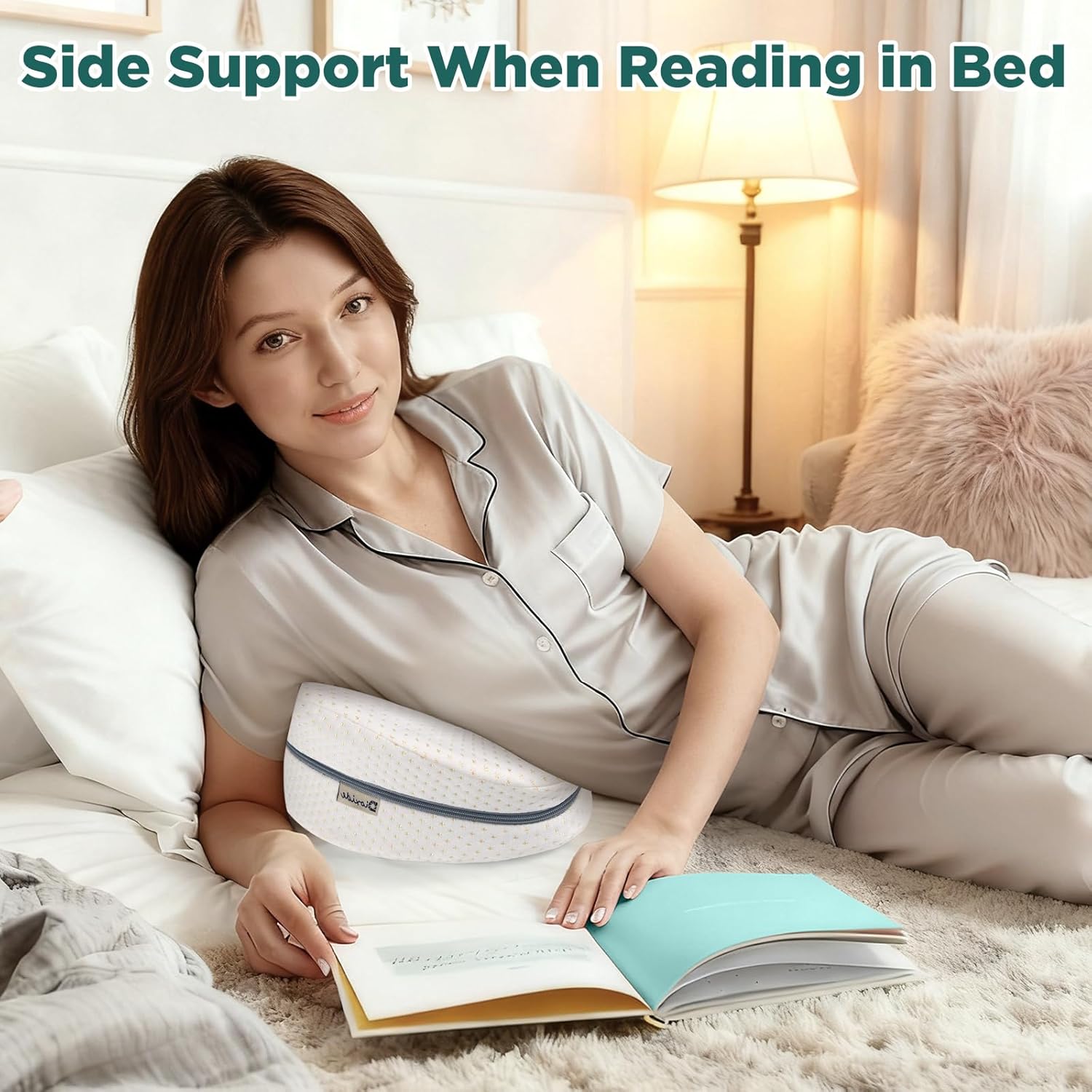 The leg support strap is detachable for side sleeping