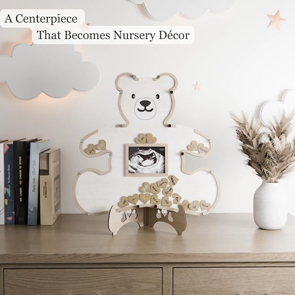 Baby shower and gender-revealing guestbook alternative - Teddy bear