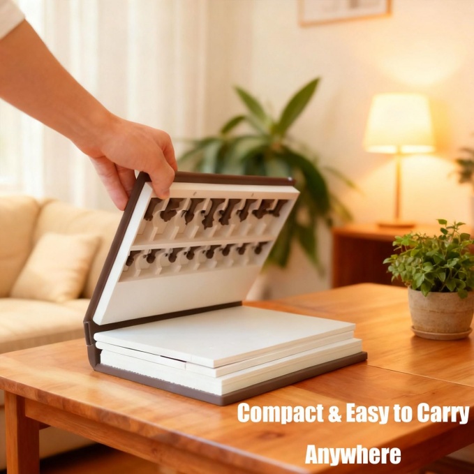 Magnetic book-shaped chess set with built-in storage