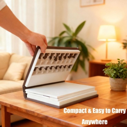 Magnetic book-shaped chess set with built-in storage