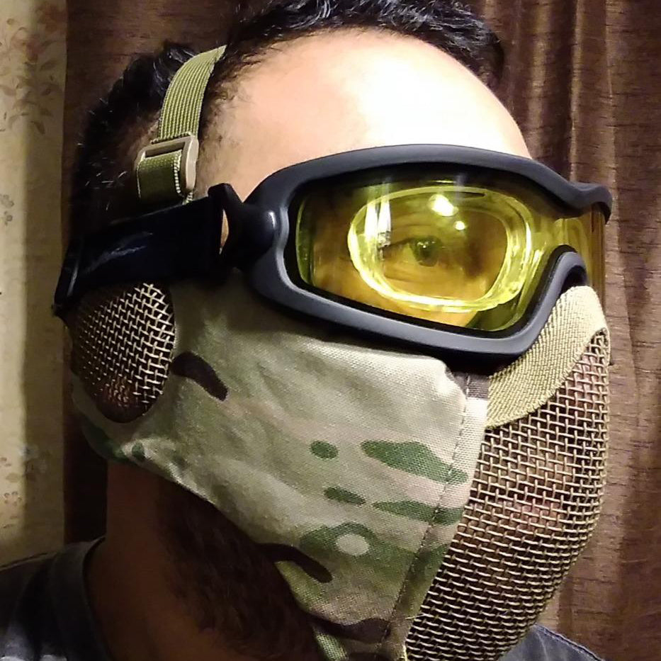6-Inch Foldable Half-Face Mesh Tactical Mask