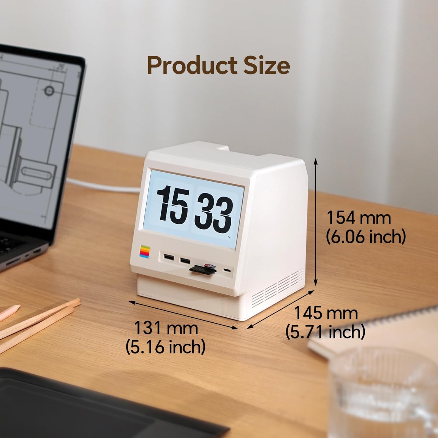 Hard Drive Enclosure with HD Display – Hub for Mac mini M4