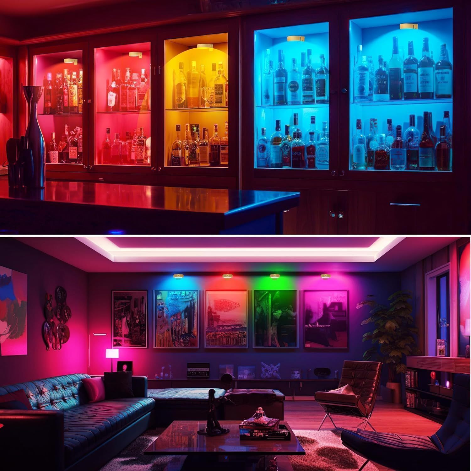 3PCS Magnetic LED Picture Lights for Wall – Remote Dimmable with Timer & 13 Lighting Modes