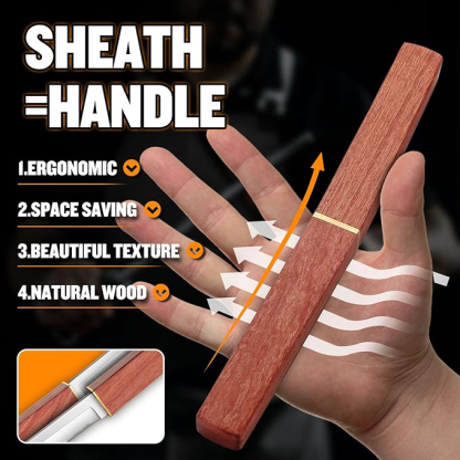 Outdoor survival hunting knife, fixed blade