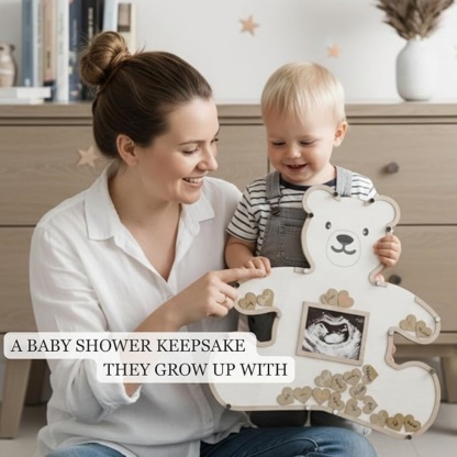 Baby shower and gender-revealing guestbook alternative - Teddy bear