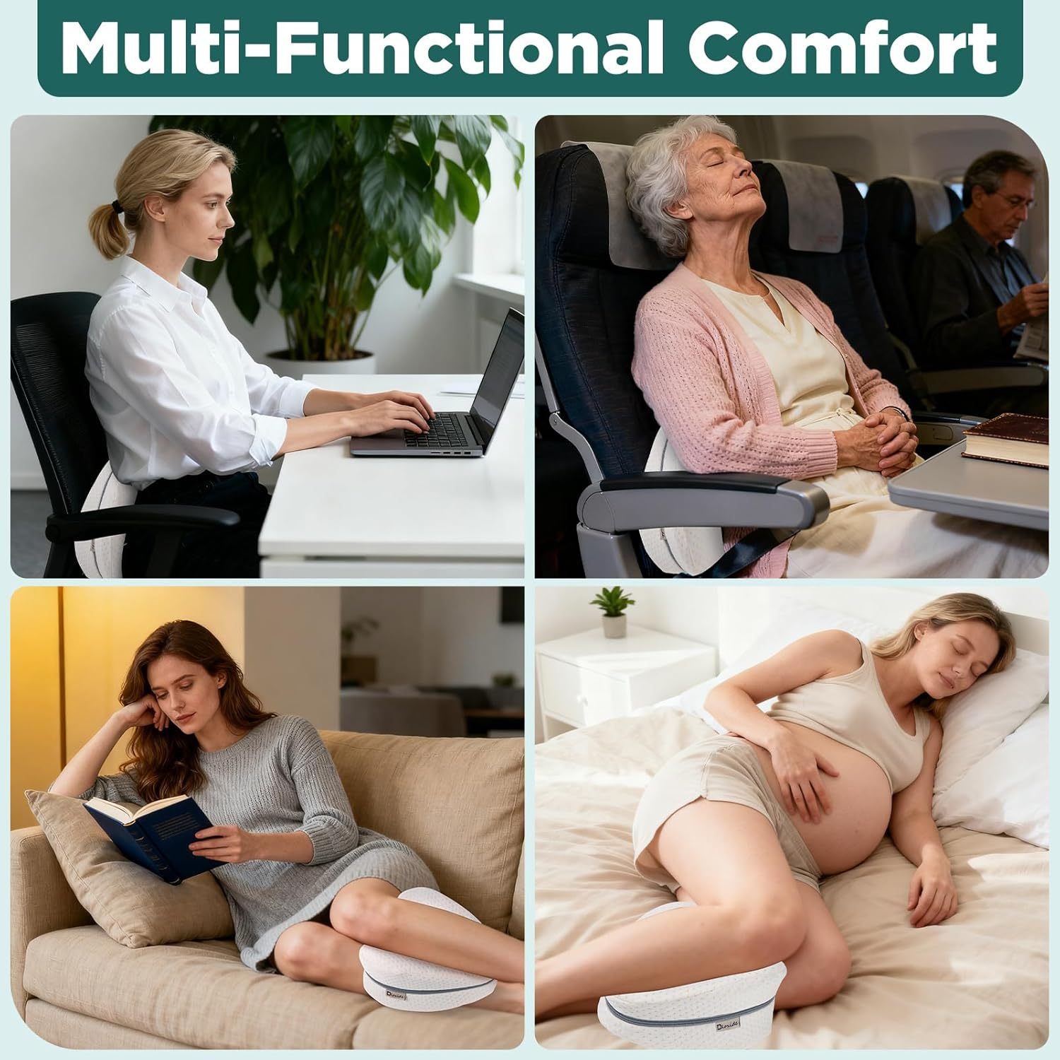 The leg support strap is detachable for side sleeping