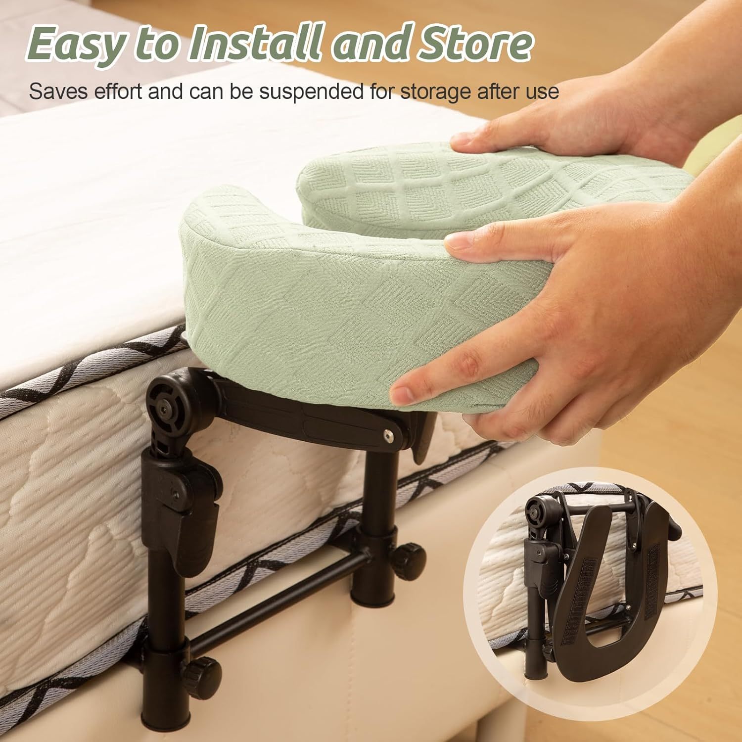 Massage headrest for bed, adjustable massage face rest for home use