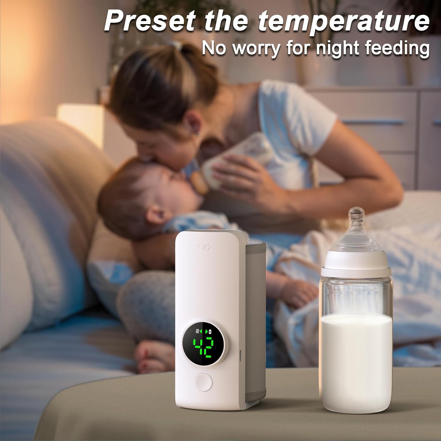 Portable Bottle Warmer – Cordless, Fast-Heating & Travel-Friendly Baby Feeding Solution