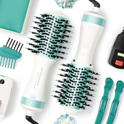 Travel Dual Voltage Hair Dryer Brush 4-in-1 – Portable Mini Hot Air Blow Dryer