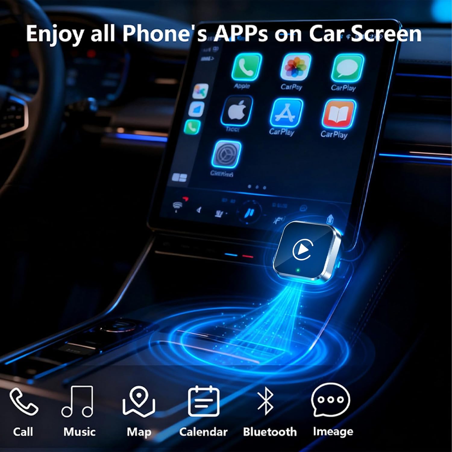 Upgraded Wireless CarPlay Adapter - Fast Auto Connection, Stable Connectivity