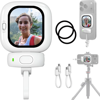 Mini Smartphone Vlog Selfie Monitor Screen — Clip-on Phone Holder Stand