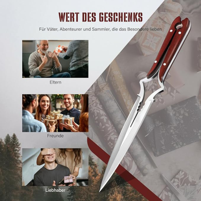 Outdoor survival hunting knife, fixed blade