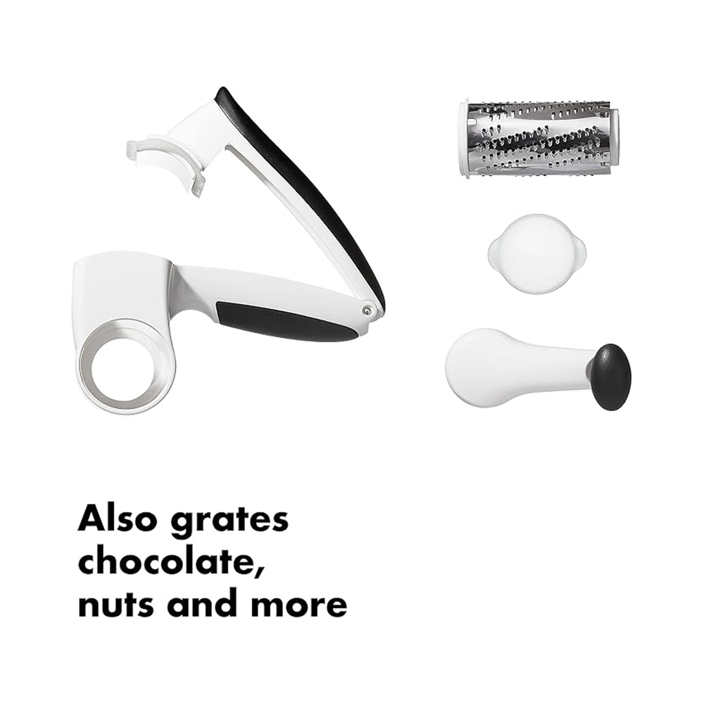 Hand-cranked rotary cheese slicer