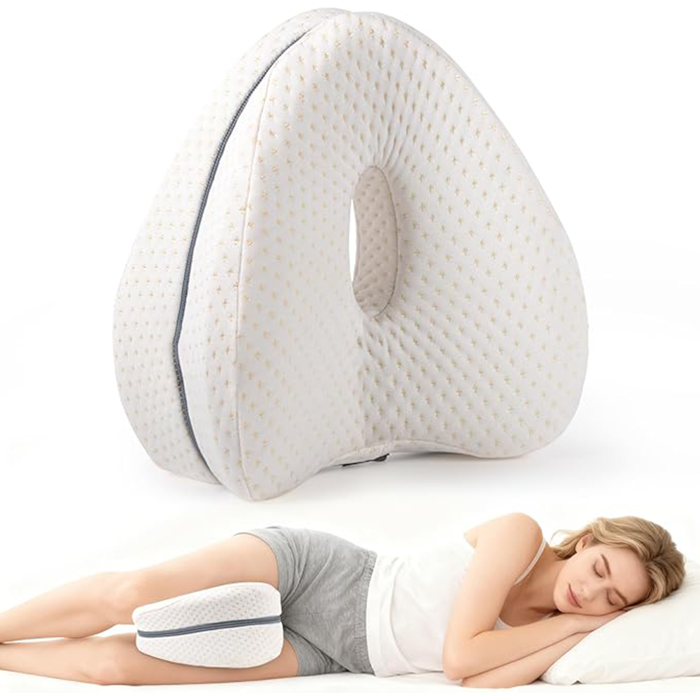 The leg support strap is detachable for side sleeping
