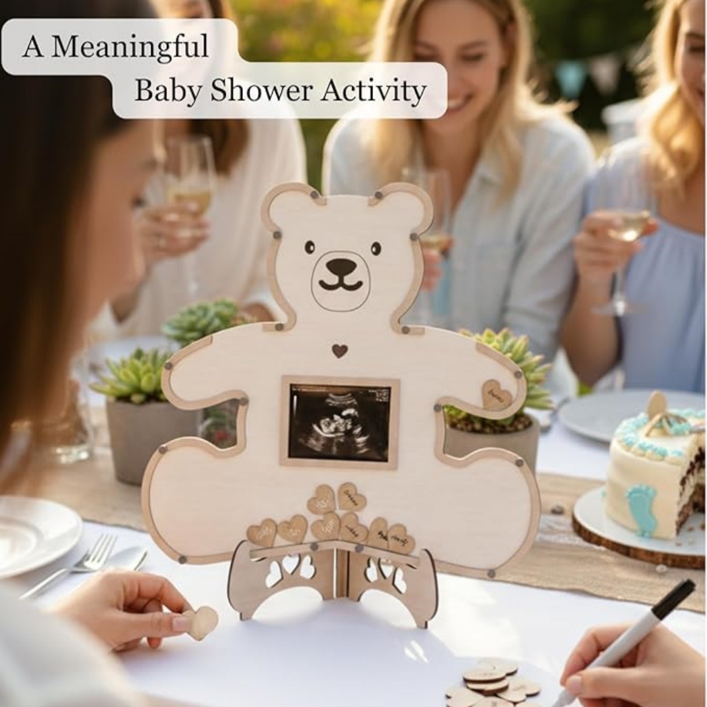 Baby shower and gender-revealing guestbook alternative - Teddy bear