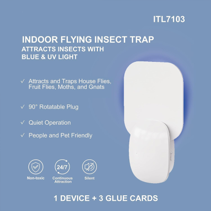 Electric insect catcher with UV light and LED decoration