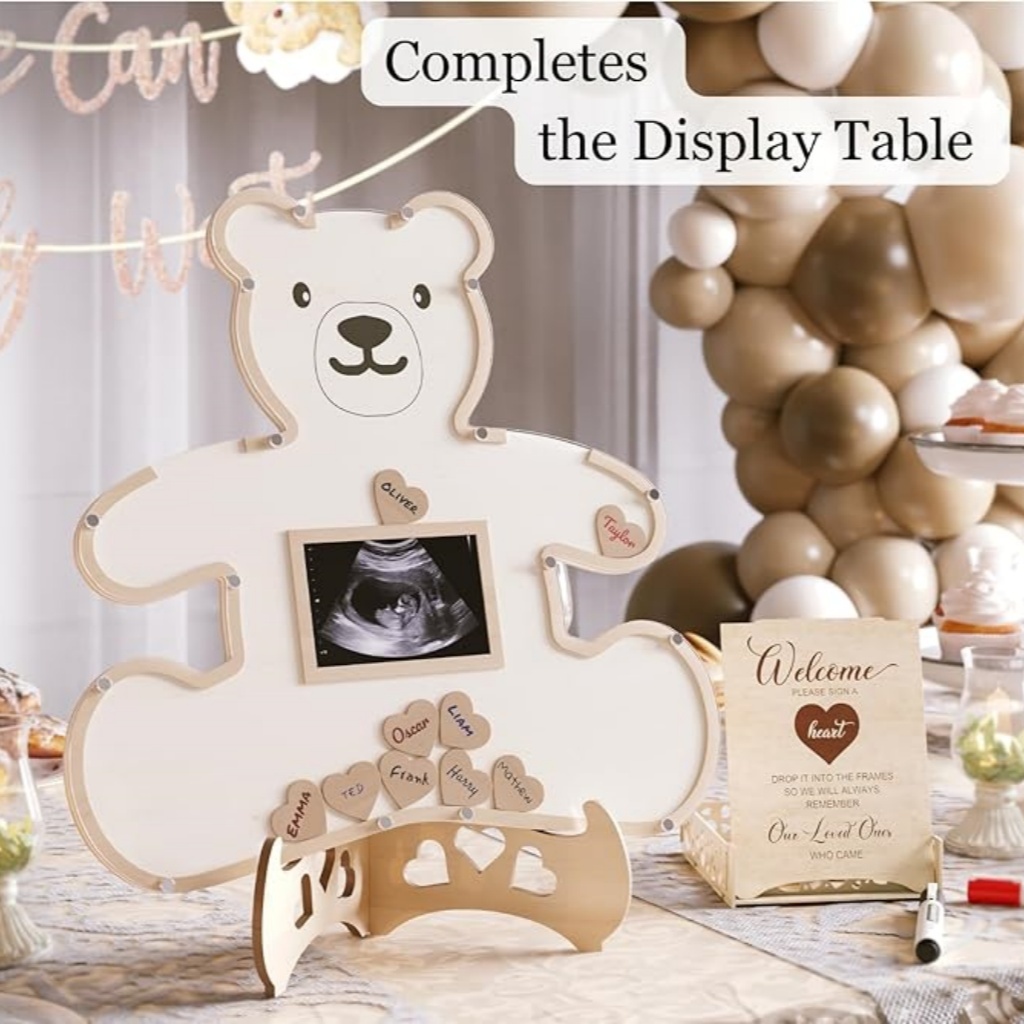 Baby shower and gender-revealing guestbook alternative - Teddy bear