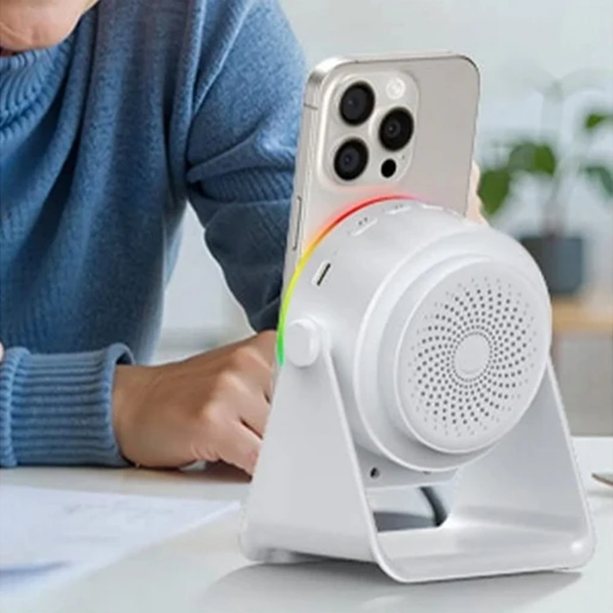 4-in-1 Wireless Bluetooth Speaker with 360° Adjustable Phone Stand