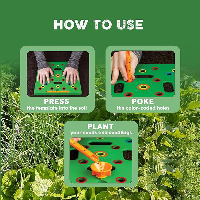 Seeding grid - Patented seed and seedling spacing tool