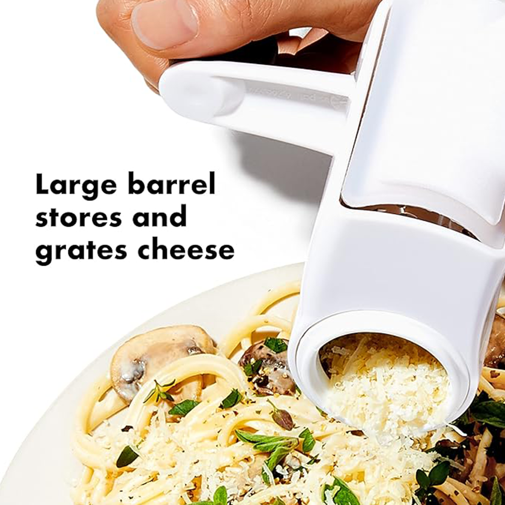 Hand-cranked rotary cheese slicer