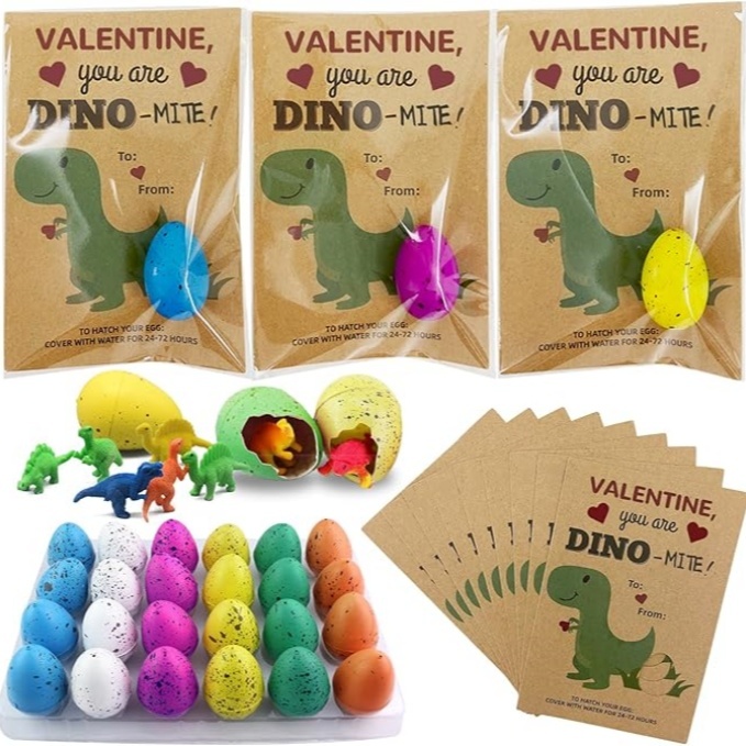 24 packs of dinosaur egg hatching cards