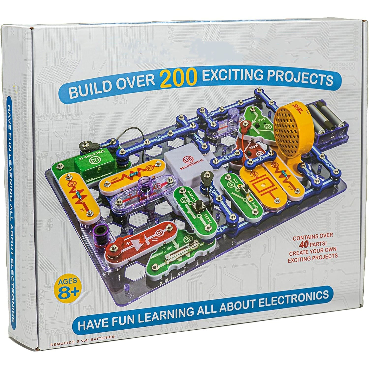 Electronics Exploration Kit – 200+ Projects with Full-Color Manual & 42 Snap Modules